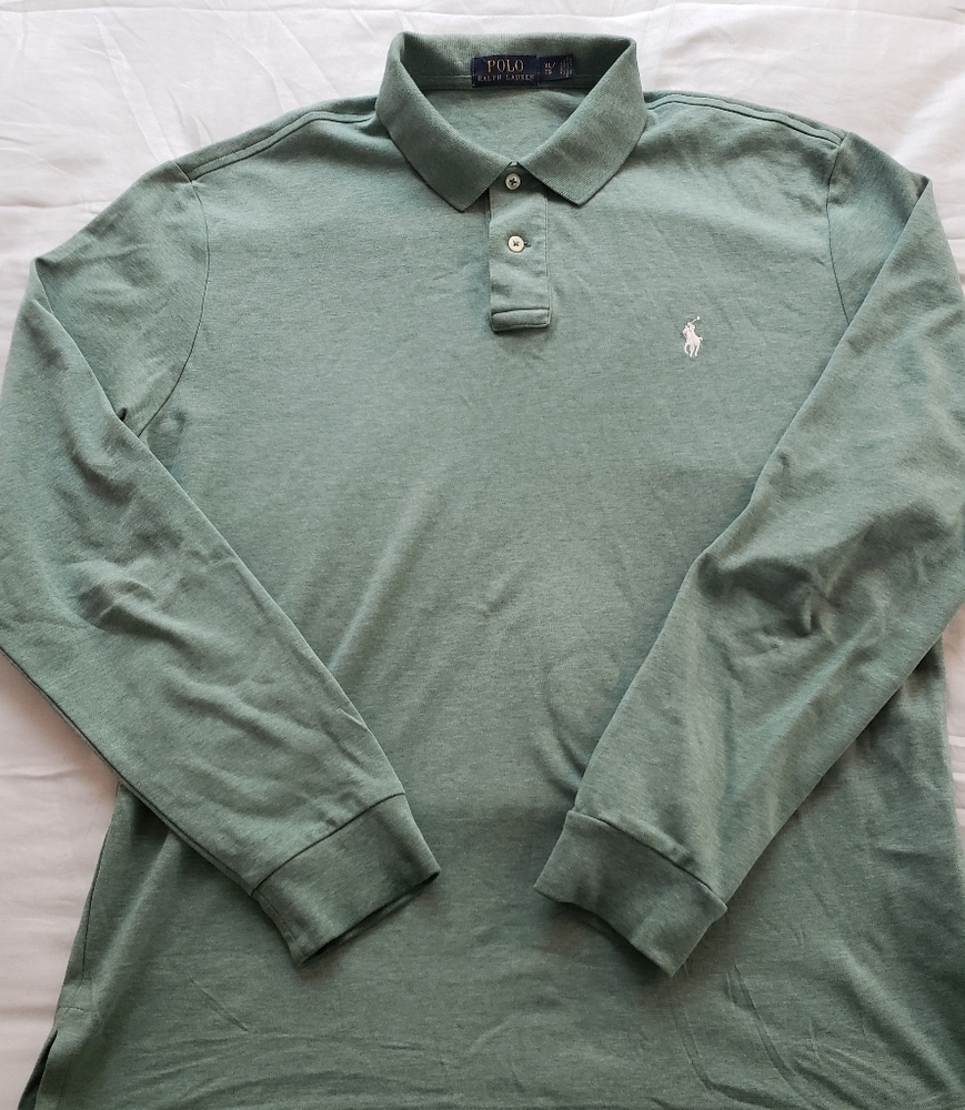 Men's RL Polo long sleeve mesh polo shirt (XL)